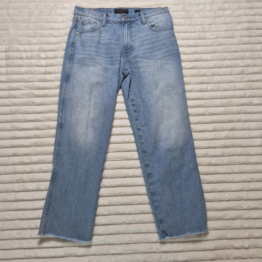 Lucky Brand Mid Rise Authentic Straight Jeans Raw Hem  Size‎ 6/ 28